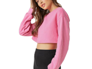 Women’s Crop Top Hemp Crewneck Sweater