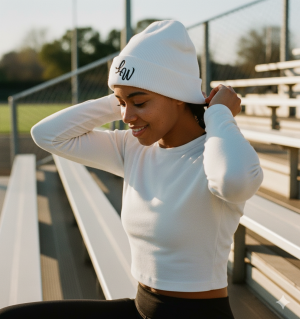 Living Word Emblem Beanie "White"